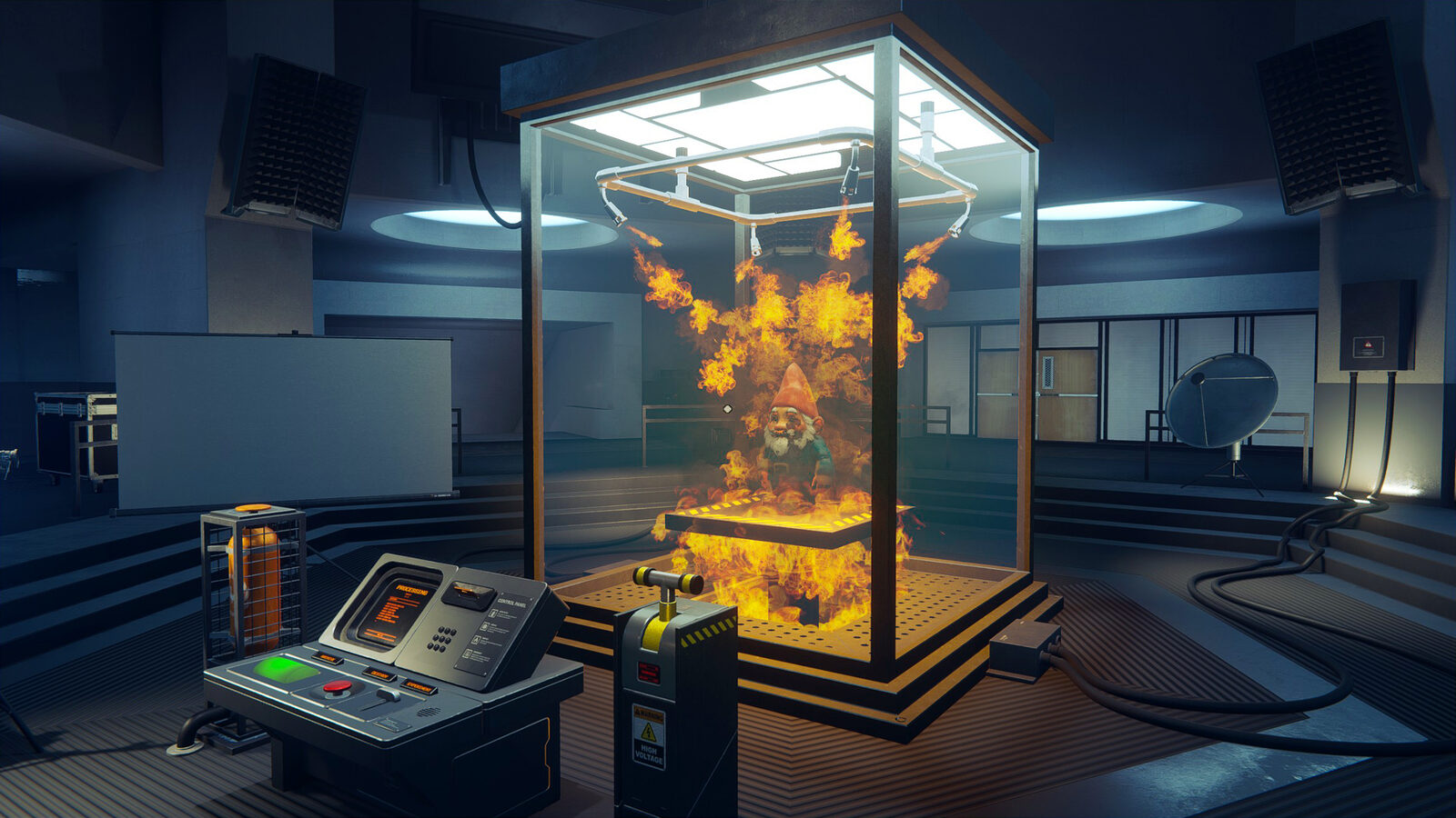 Examination room behind observation glass
