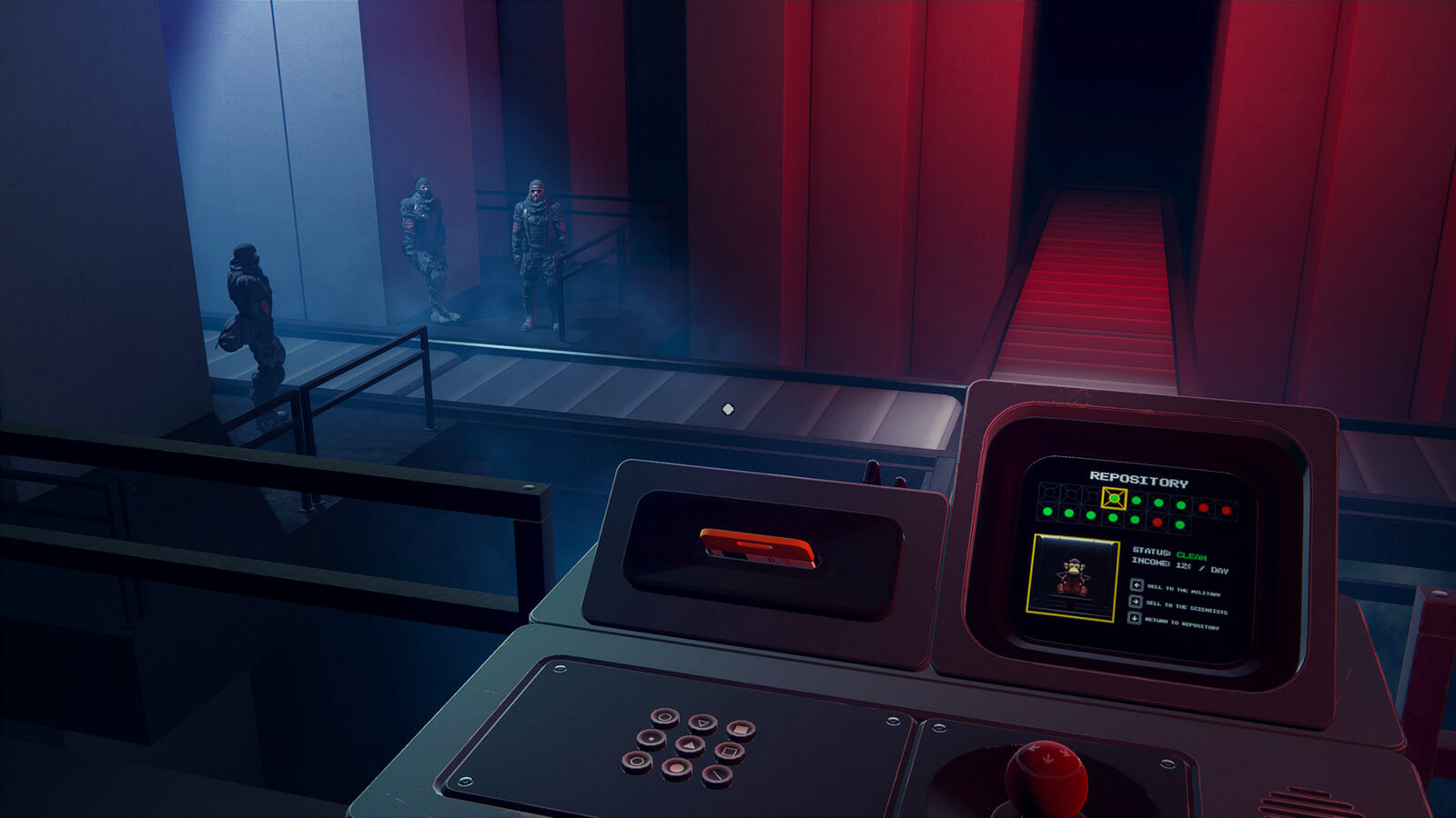 Repository terminal overlooking the vault